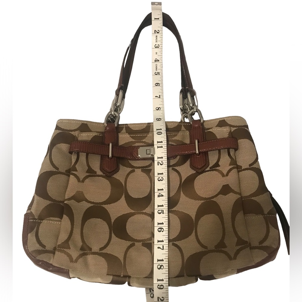 Coach Shoulder Satchel Bag Brown Tan No. D1273-17806M - Picture 10 of 11